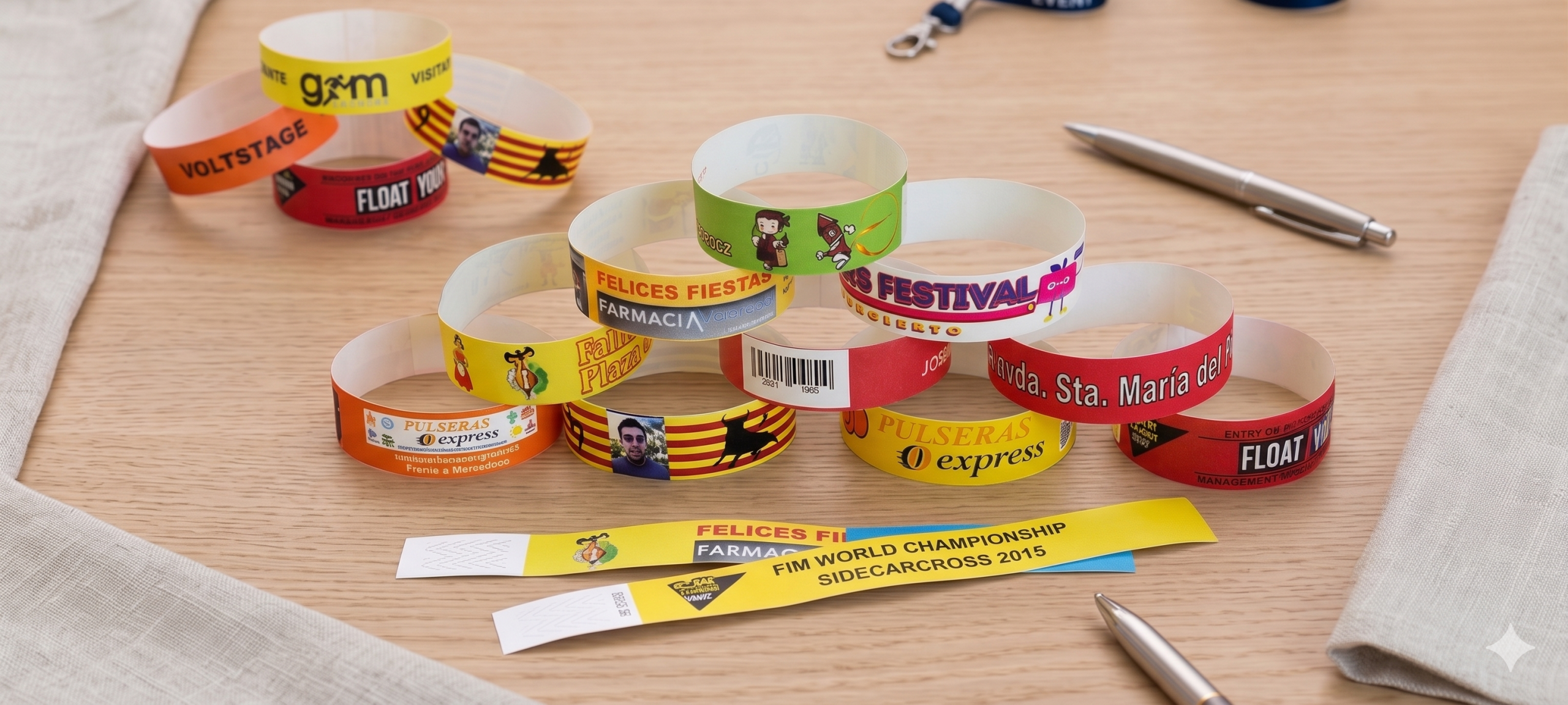 Pulseras EXPRESSBAND ECO personalizadas para eventos y control de acceso